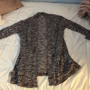 Maroon feathered cardigan